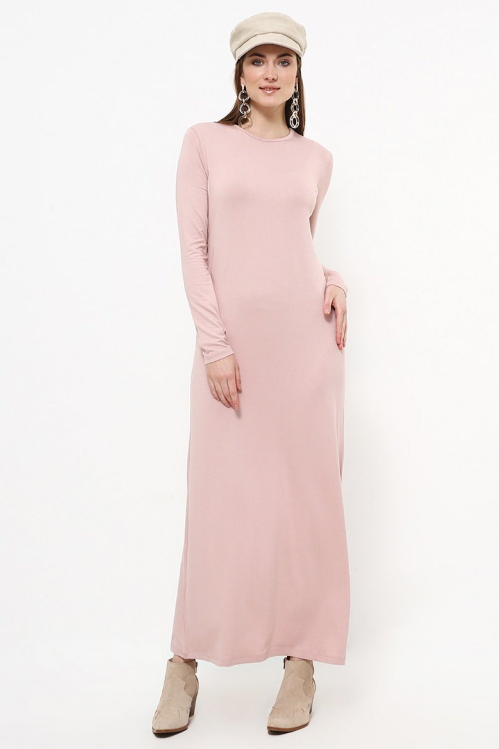 Everyday Basic Soft Pembe Doğal Kumaştan Basic Elbise Everyday Basic Soft Pembe Doğal Kumaştan Basic Elbise