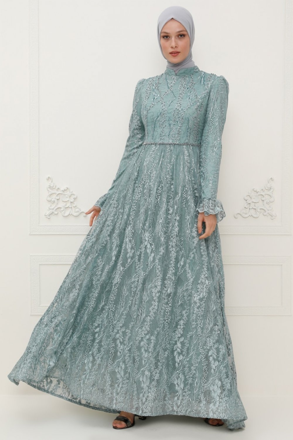 SomFashion Su Yeşili Eylül Abiye Elbise SomFashion Su Yeşili Eylül Abiye Elbise