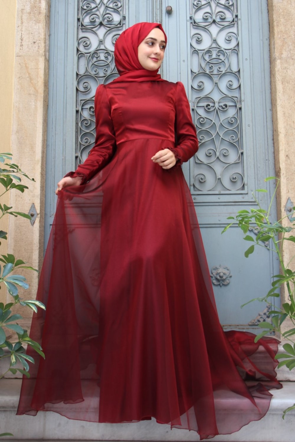 Zehrace Bordo Hayal Abiye Elbise Zehrace Bordo Hayal Abiye Elbise
