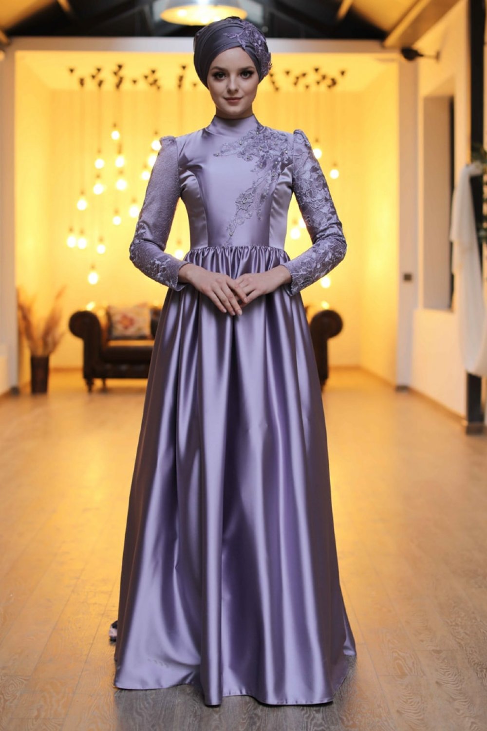 My Dreams Collection Lila Asel Abiye Elbise My Dreams Collection Lila Asel Abiye Elbise