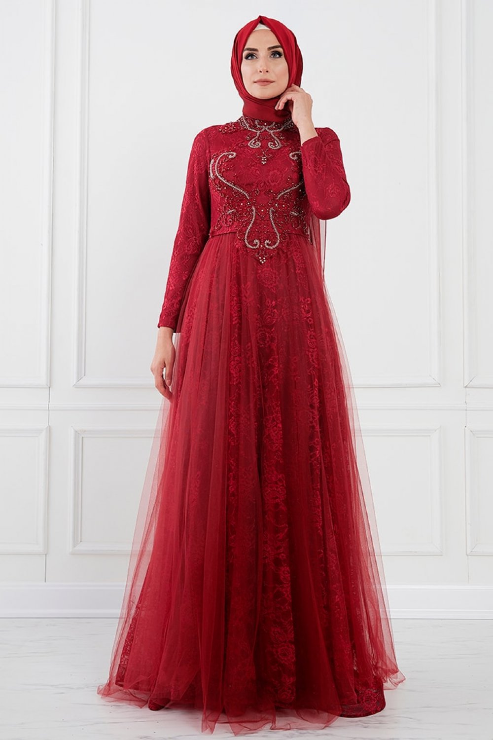 Moda Sinanlar Kırmızı Aden Abiye Elbise Moda Sinanlar Kırmızı Aden Abiye Elbise