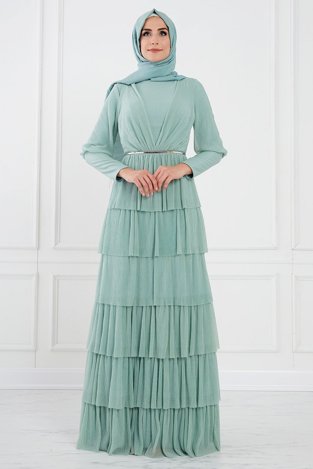 Moda Sinanlar Mint Yeşili Bengi Abiye Elbise Moda Sinanlar Mint Yeşili Bengi Abiye Elbise