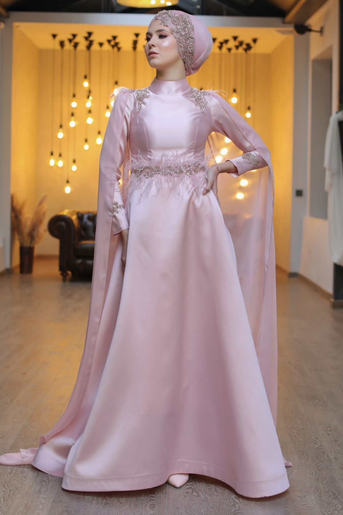 My Dreams Collection Pudra Fulya Abiye Elbise My Dreams Collection Pudra Fulya Abiye Elbise
