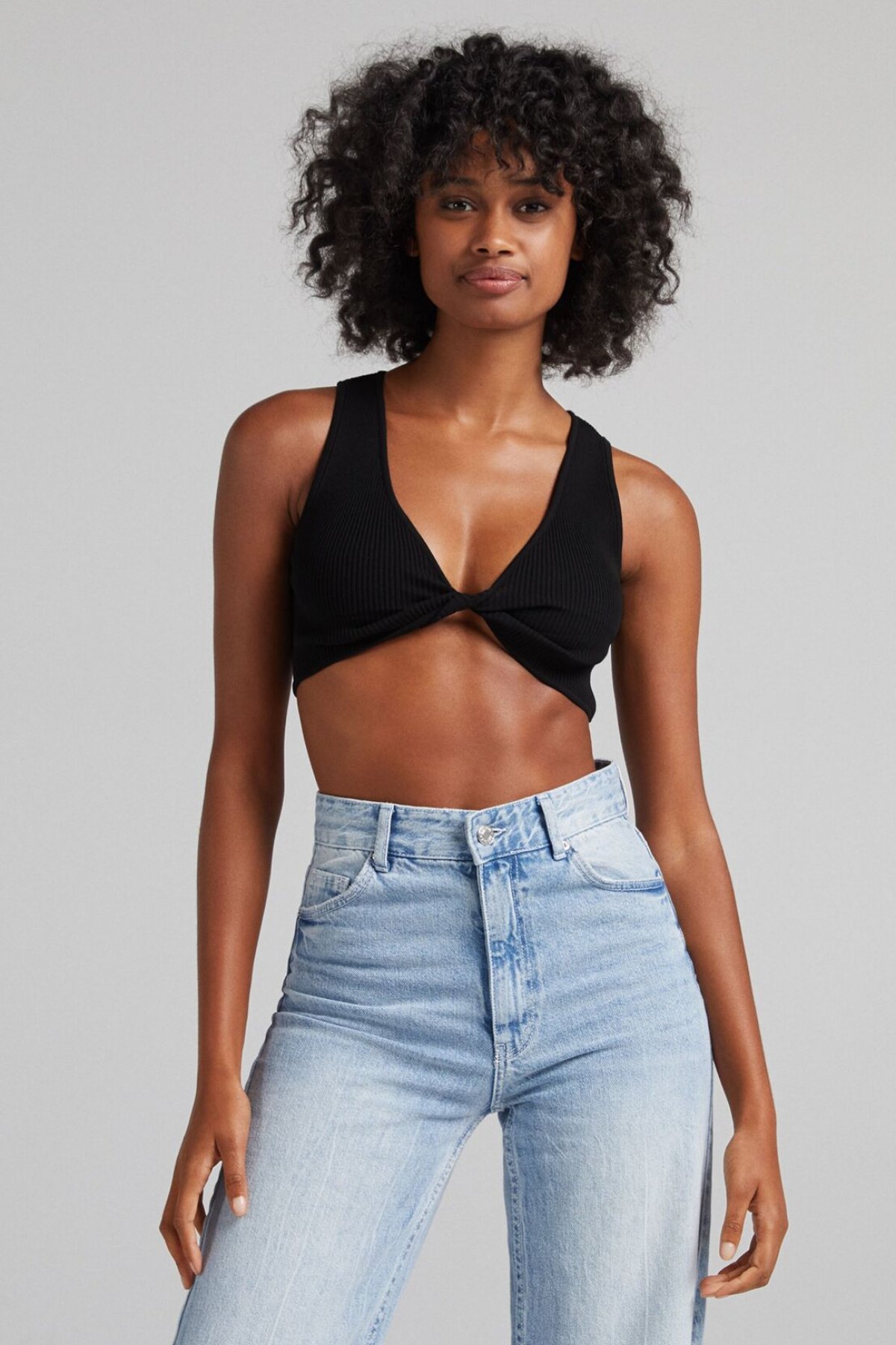 Bershka Siyah Kruvaze Top Bershka Siyah Kruvaze Top